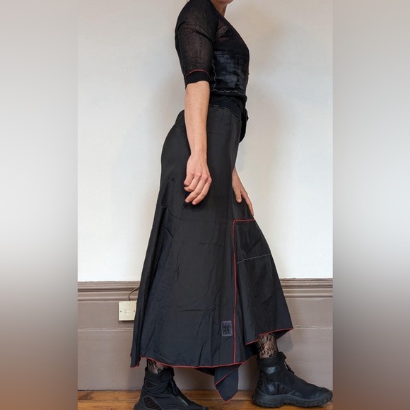 Cop Copine Y2K Cyber Futuristic Parachute Tank Maxi Dress & Mesh Top Set Size S - Picture 3 of 17